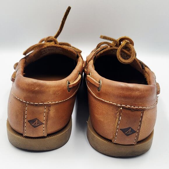 Sperry Top-Sider Boat Shoes Light Brown Nubuck Leather Rubber Soles Women's Sz 7 - Picture 6 of 10